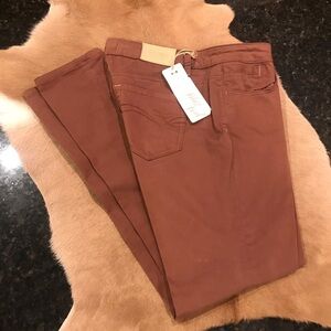 Italian Francomina NWT Skinny Jeans Brown Sz 27